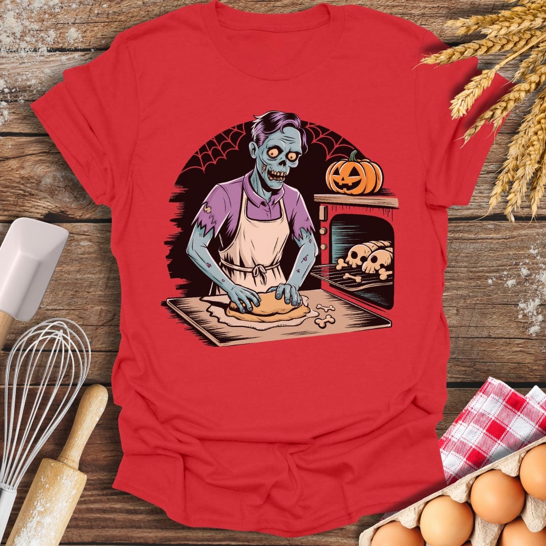 Zombie Baking T-Shirt Red / S Baking Threads