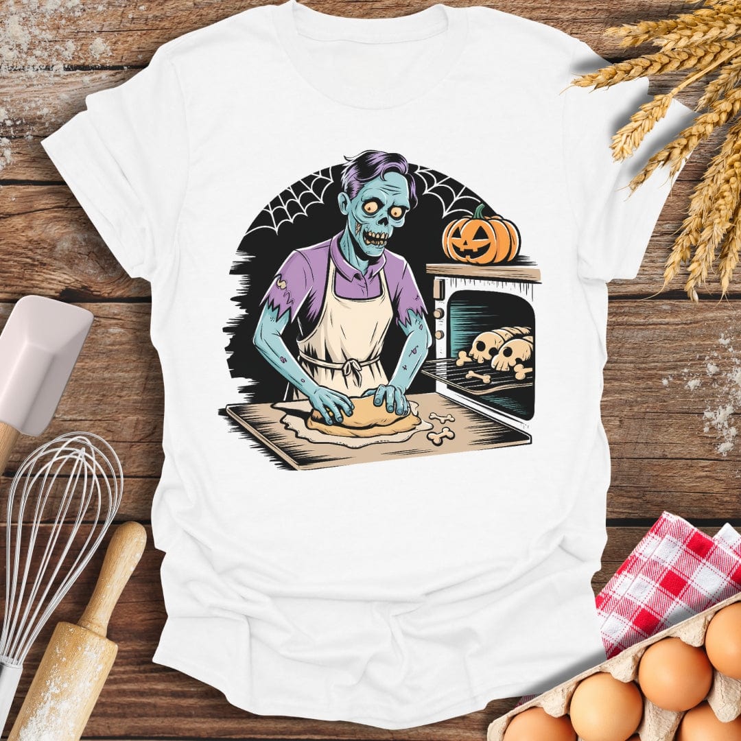 Zombie Baking T-Shirt White / S Baking Threads