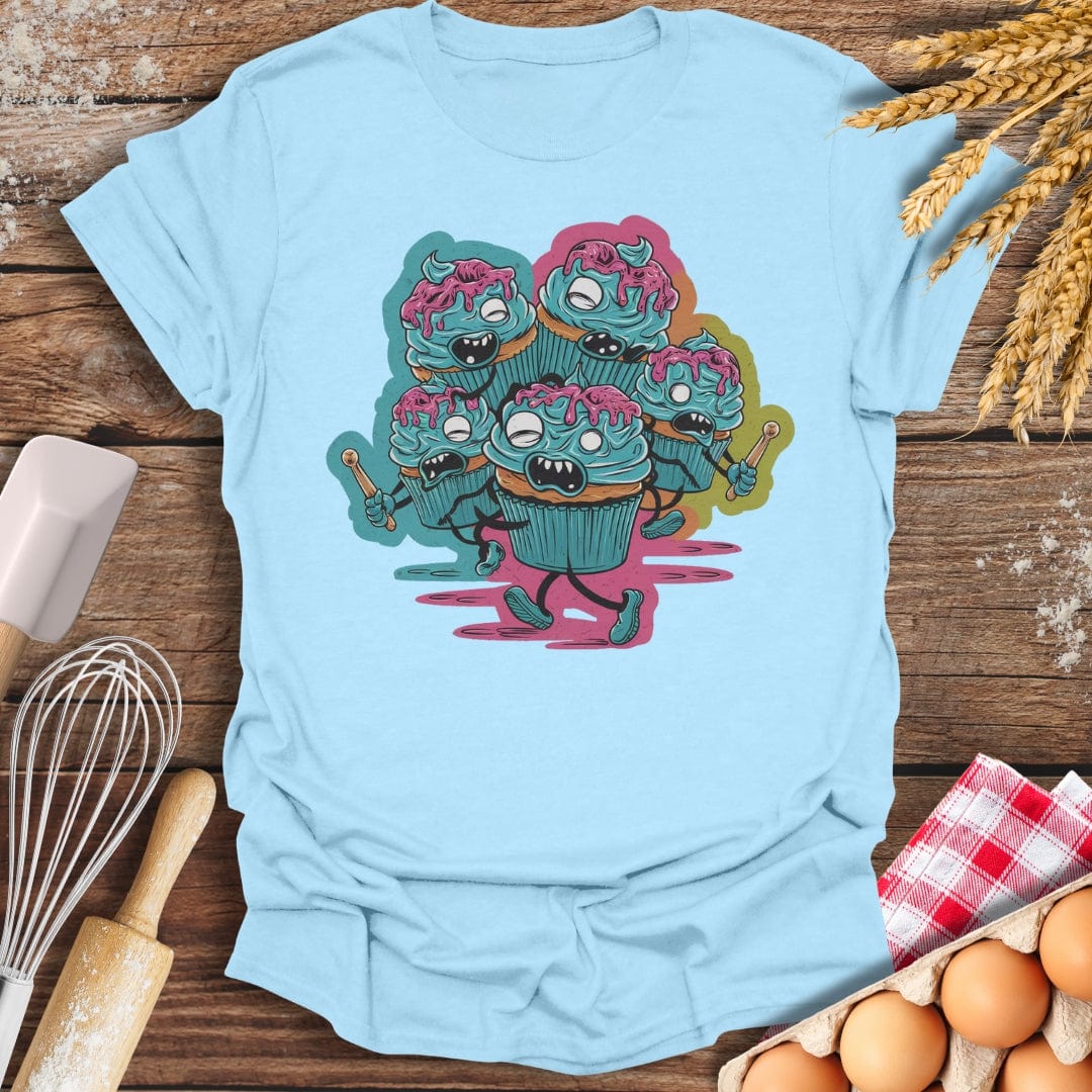 Zombie Cupcake Apocalypse T-Shirt Light Blue / S Baking Threads