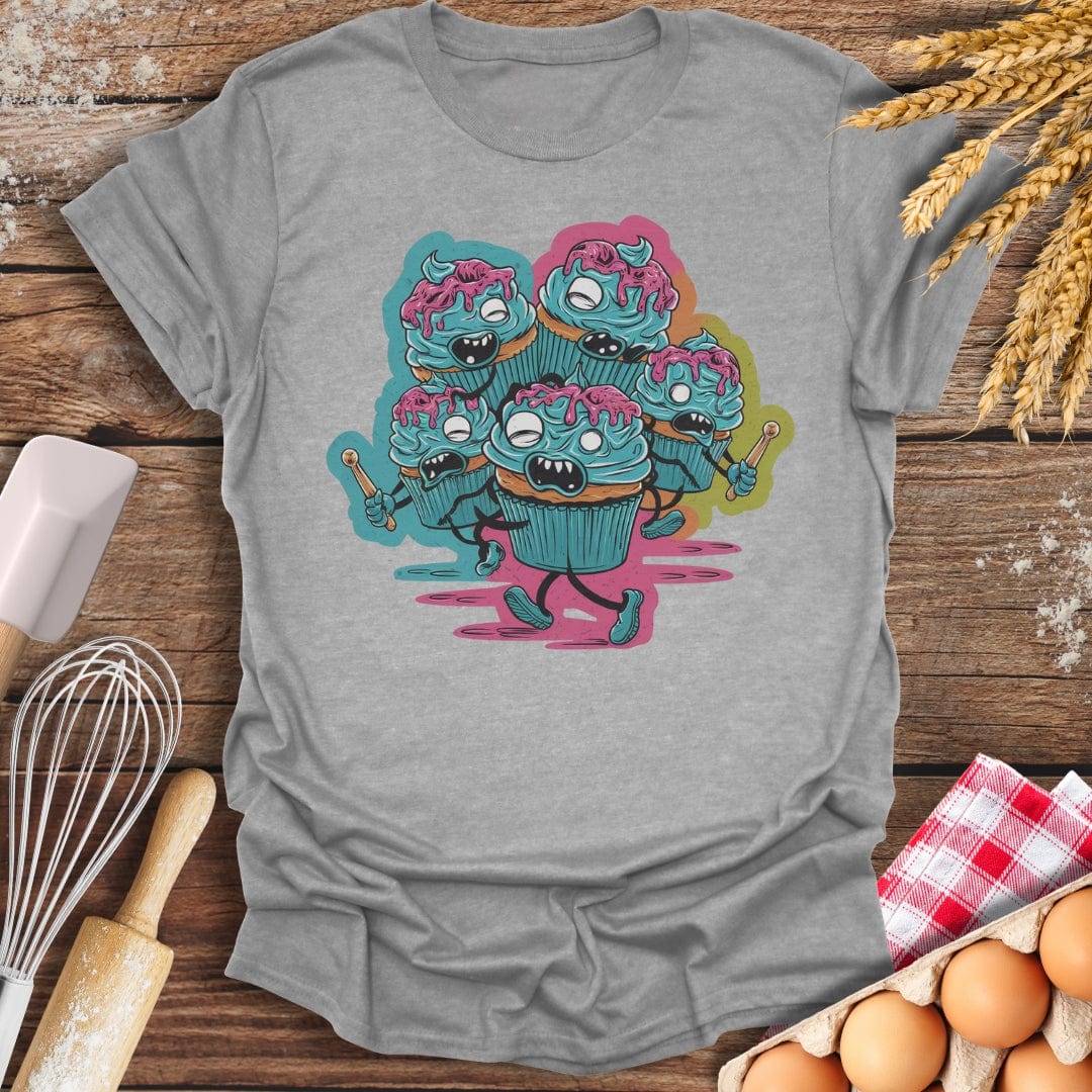 Zombie Cupcake Apocalypse T-Shirt Sport Grey / S Baking Threads