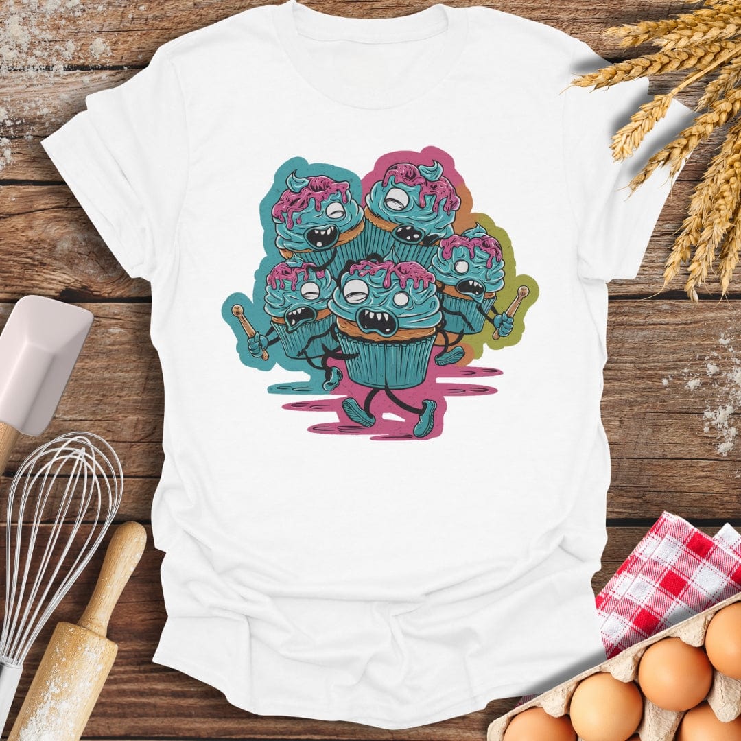 Zombie Cupcake Apocalypse T-Shirt White / S Baking Threads