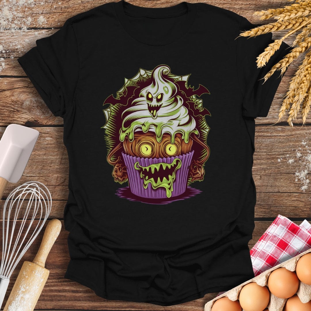 Zombie Cupcake T-Shirt Black / S Baking Threads