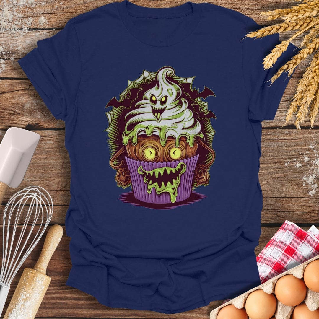 Zombie Cupcake T-Shirt Navy / S Baking Threads
