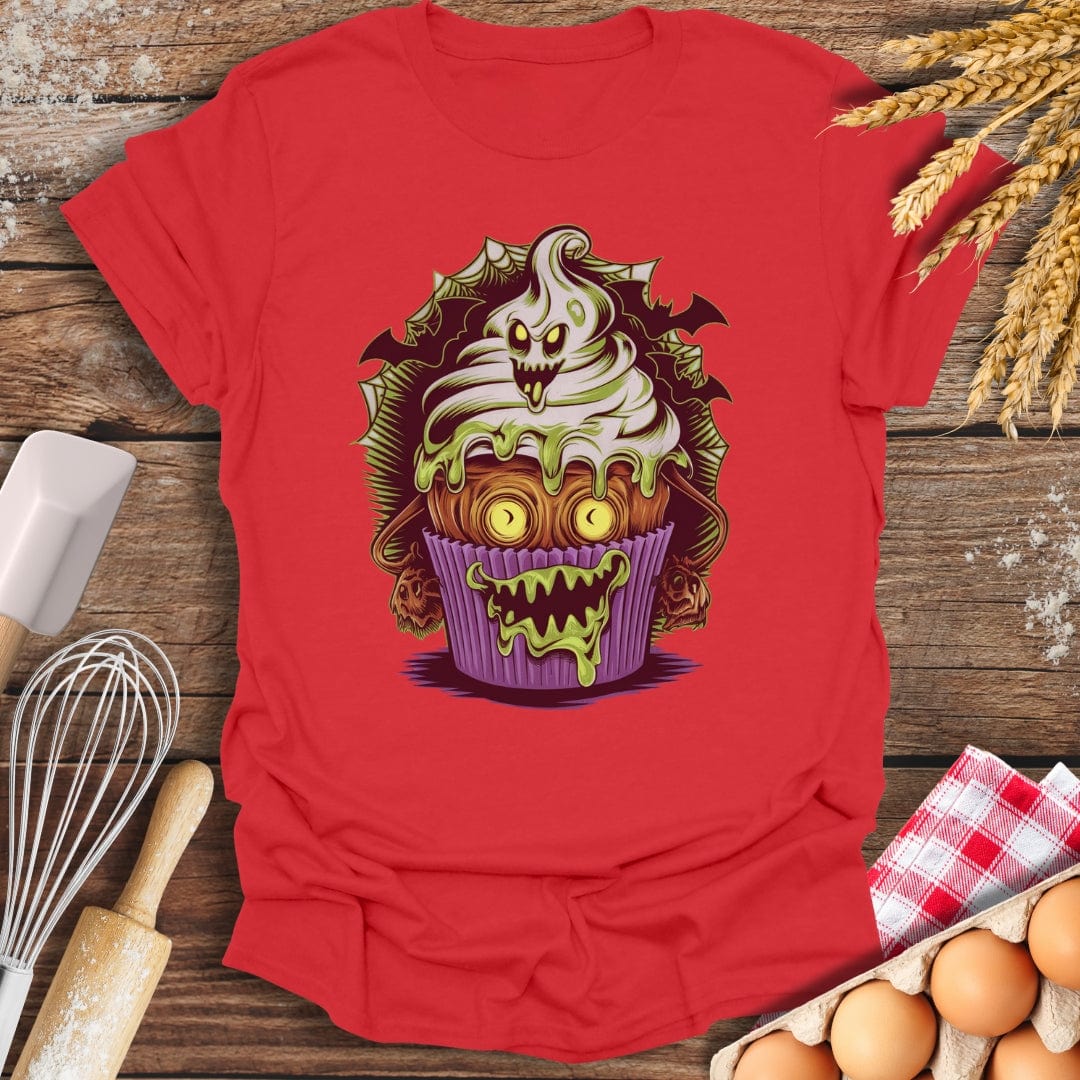 Zombie Cupcake T-Shirt Red / S Baking Threads