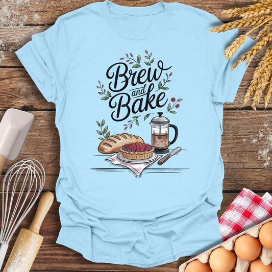 Bake & Brew T-Shirt Light Blue / S Baking Threads