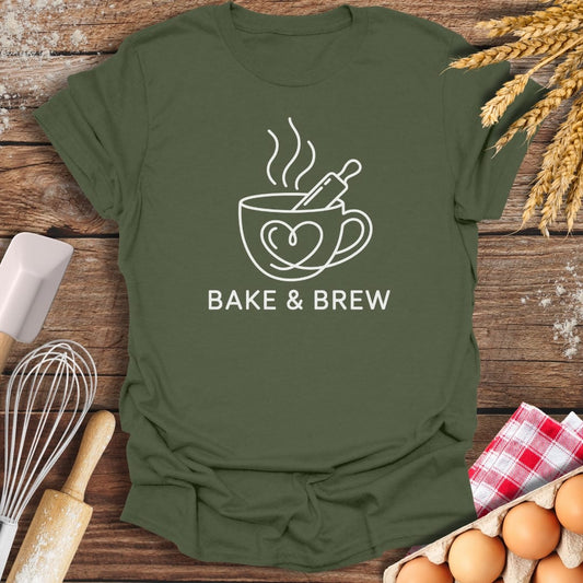 Bake & Brew T-Shirt Military Green / S Baking Threads