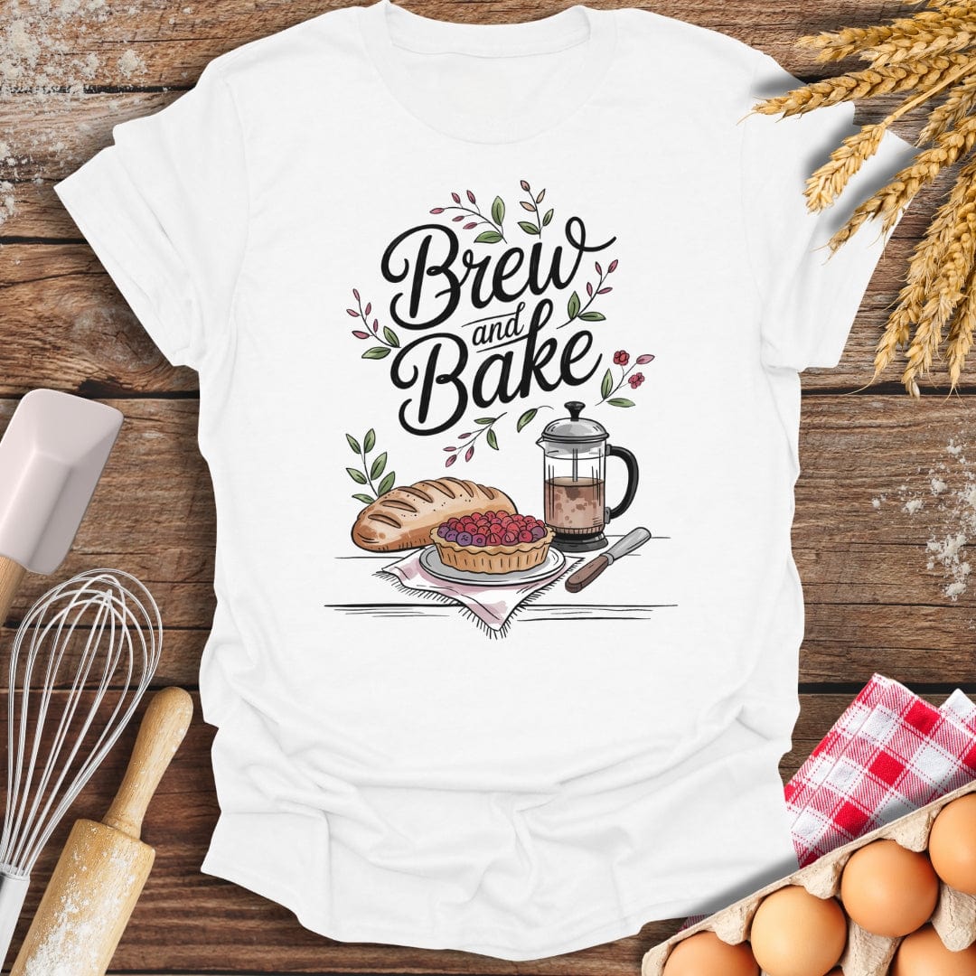 Bake & Brew T-Shirt White / S Baking Threads