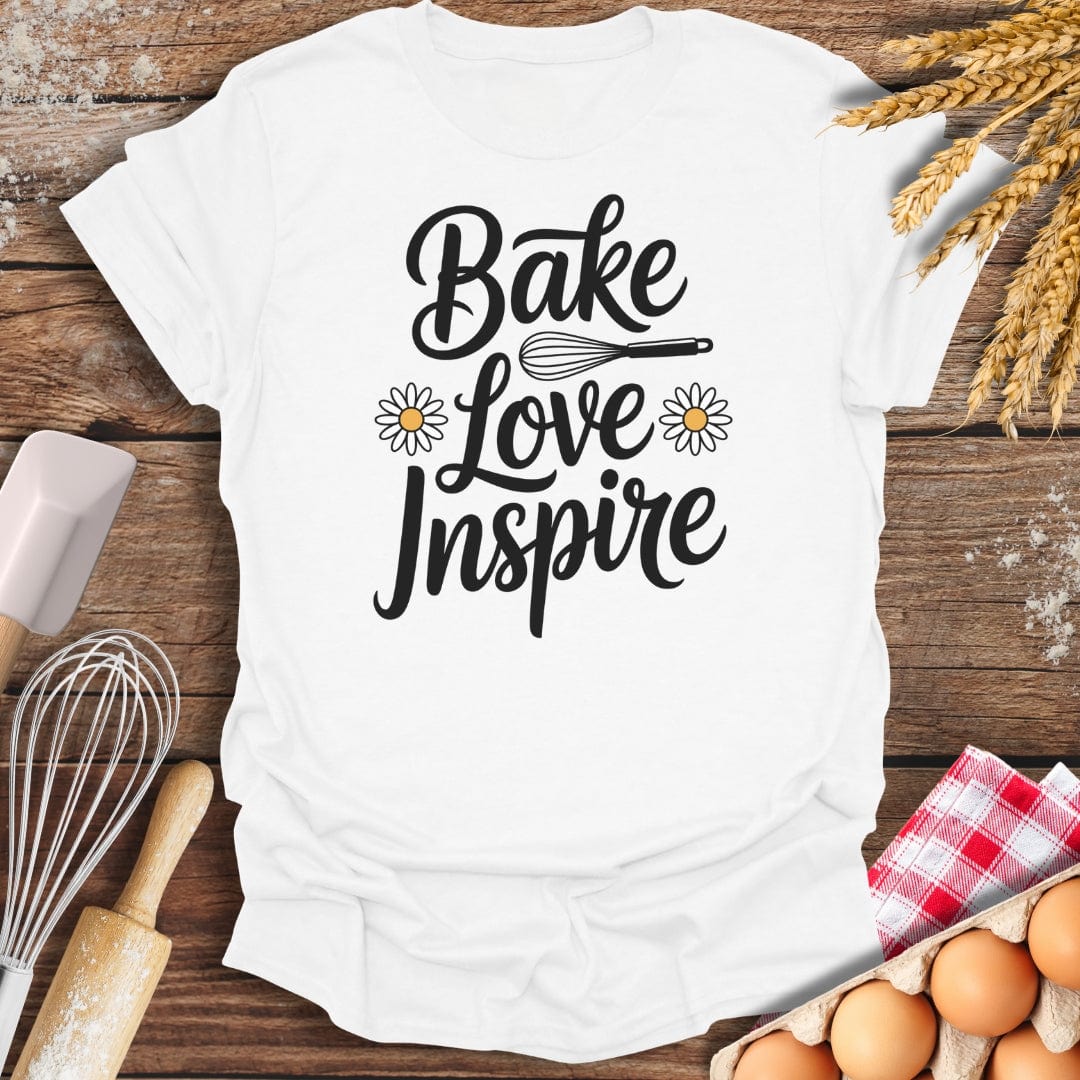 Bake Love Inspire T-Shirt White / S Baking Threads