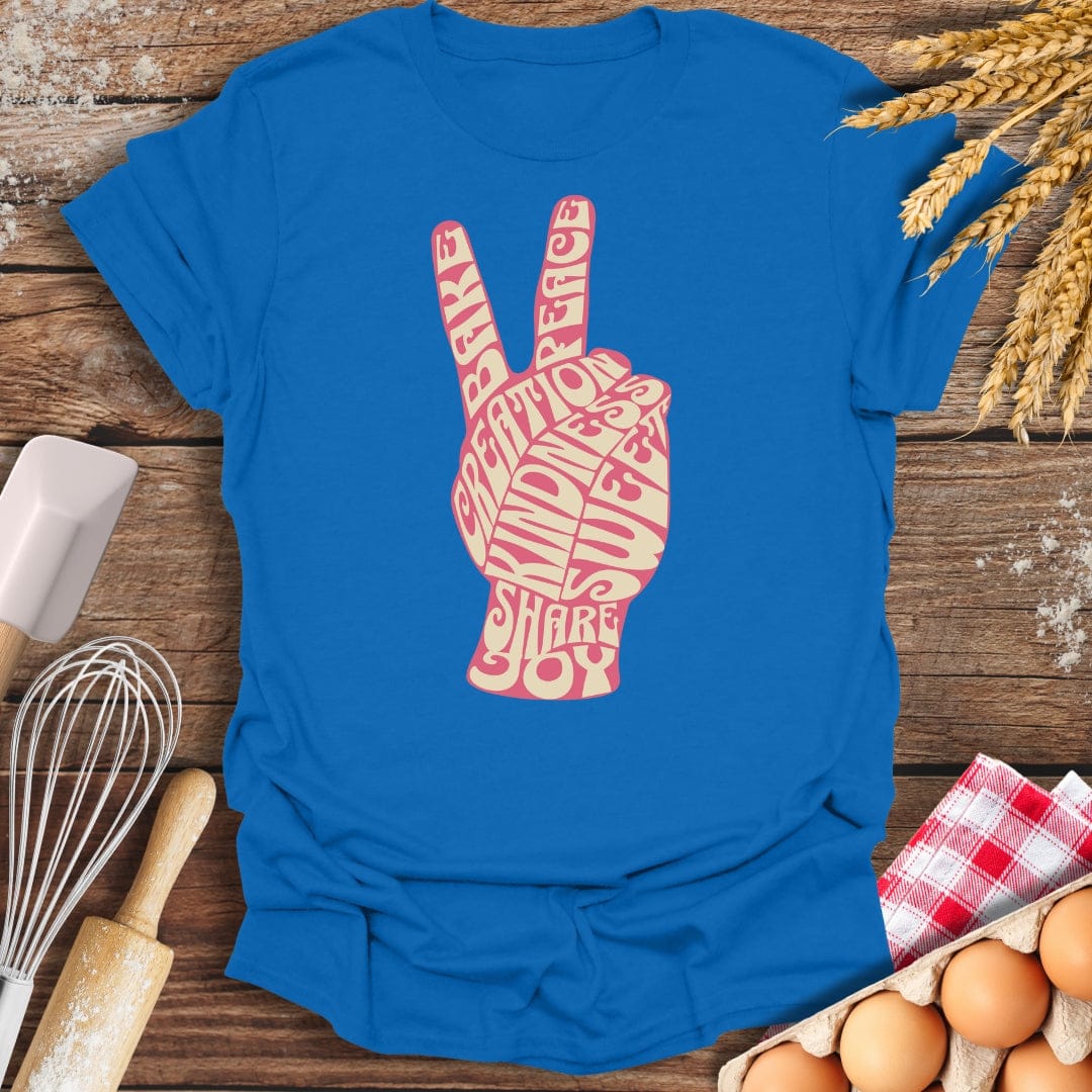 Bake Peace T-Shirt Royal / S Baking Threads