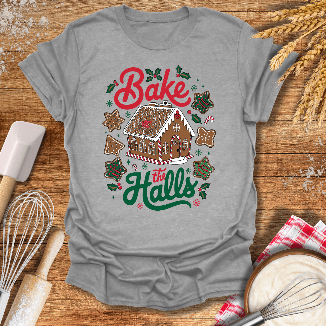 Bake The Halls T-Shirt Sport Grey / S Baking Threads