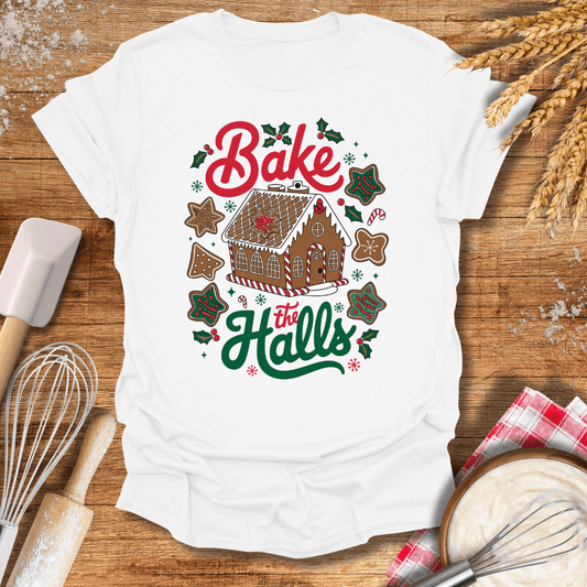 Bake The Halls T-Shirt White / S Baking Threads