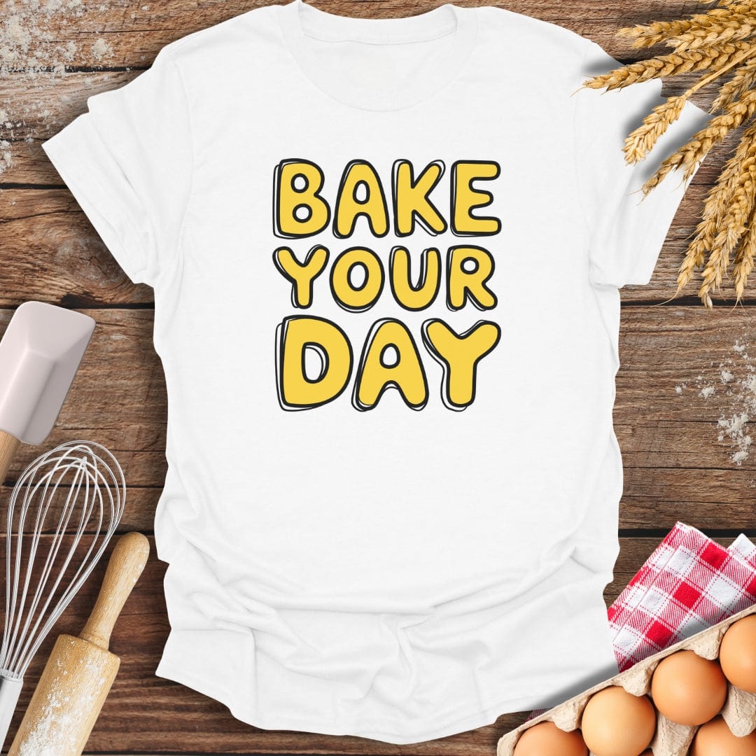 Bake Your Day T-Shirt White / S Baking Threads