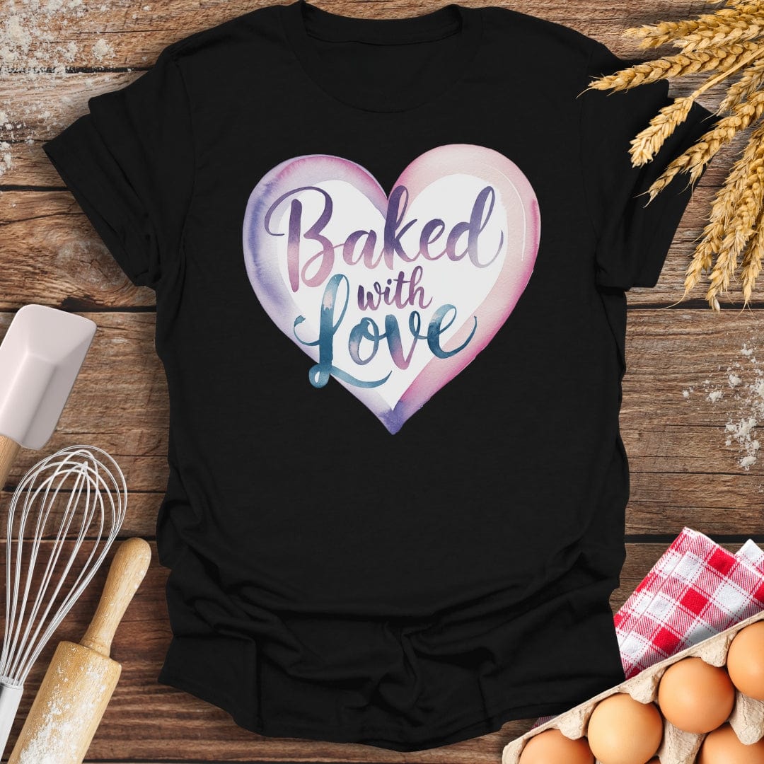 Baked With Love T-Shirt Black / S Baking Threads