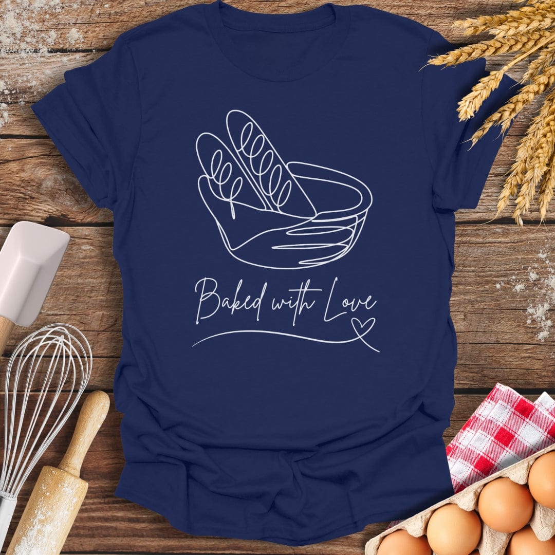 Baked With Love T-Shirt Navy / S Baking Threads