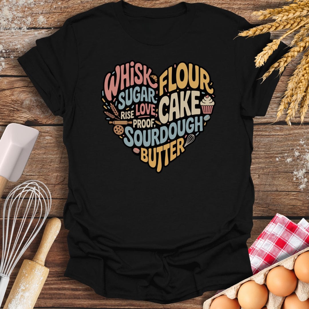 Baker’s Heart T-Shirt Black / S Baking Threads