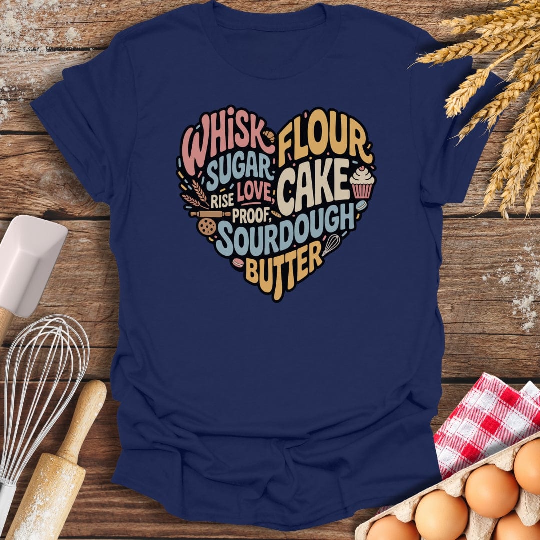 Baker’s Heart T-Shirt Navy / S Baking Threads