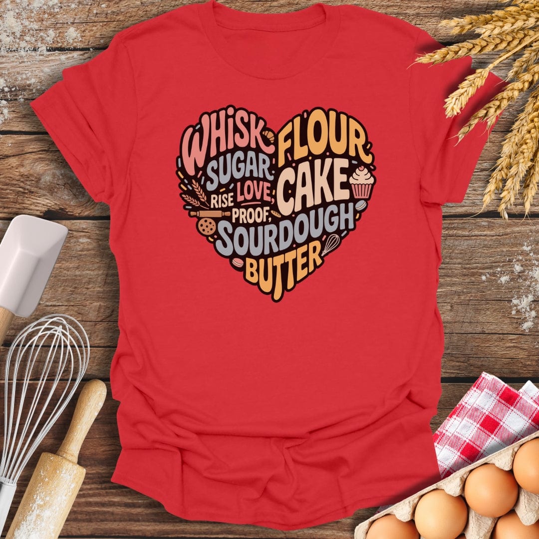 Baker’s Heart T-Shirt Red / S Baking Threads