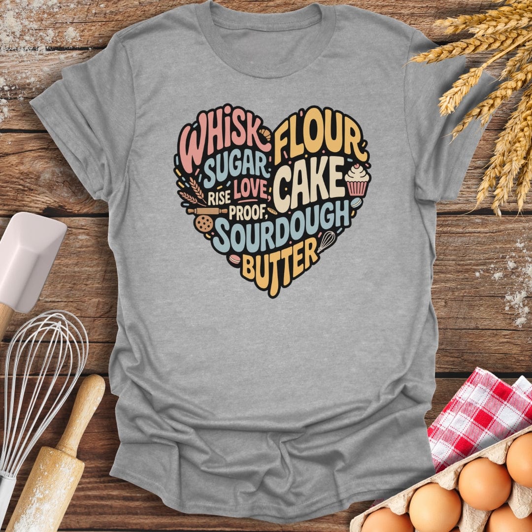 Baker’s Heart T-Shirt Sport Grey / S Baking Threads