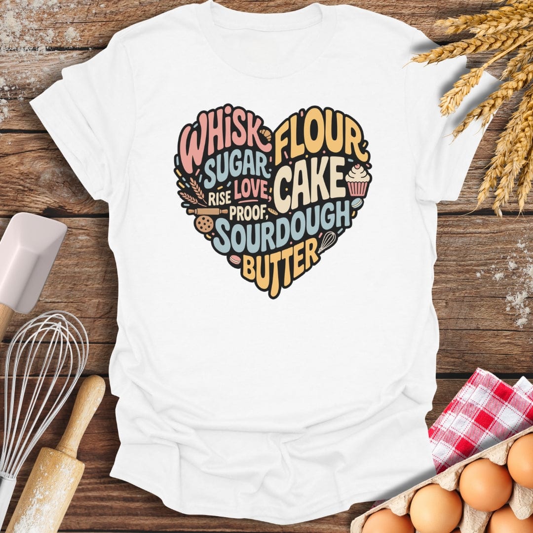 Baker’s Heart T-Shirt White / S Baking Threads