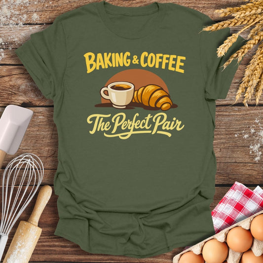 Baking & Coffee T-Shirt Military Green / S Baking Threads