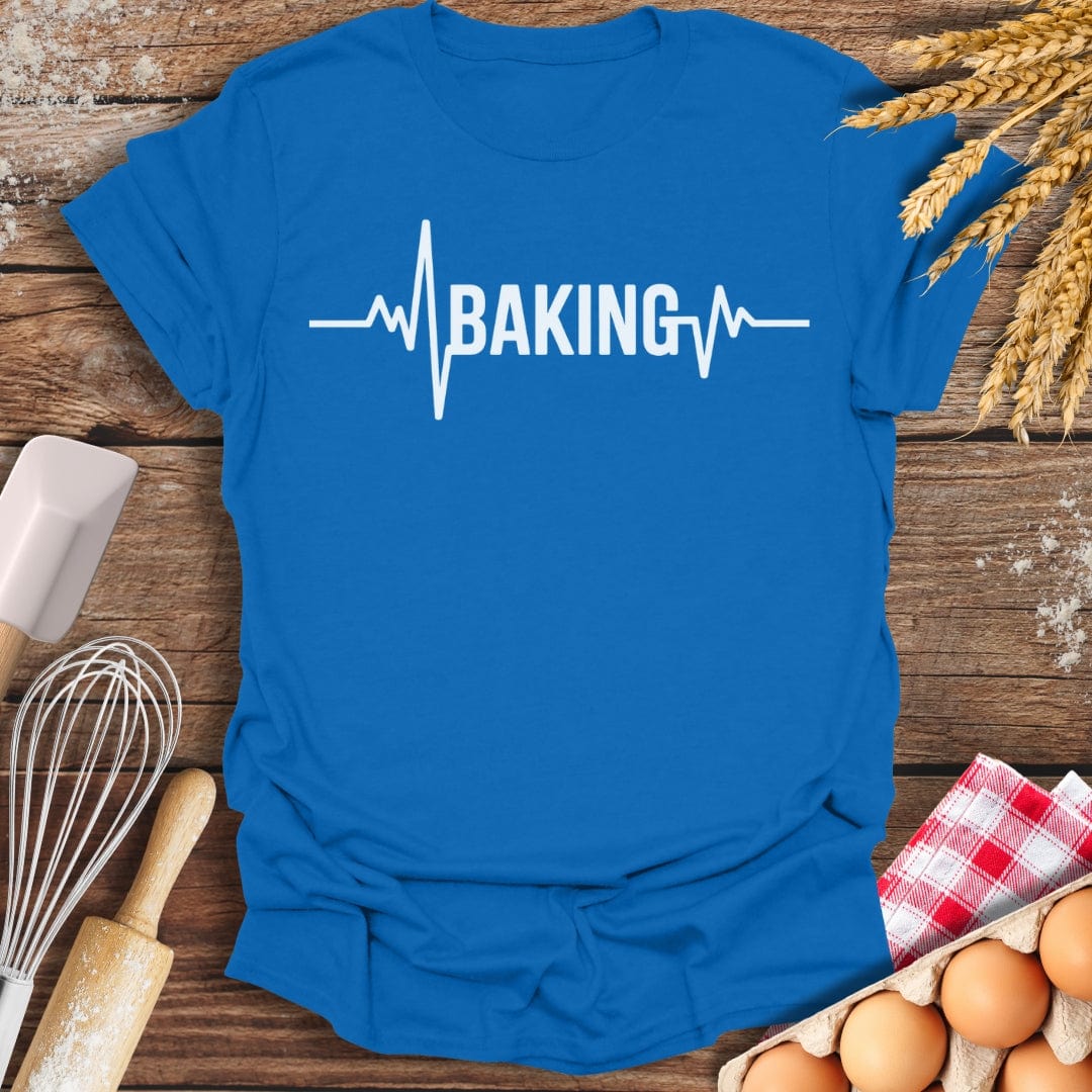 Baking EKG T-Shirt Royal / S Baking Threads