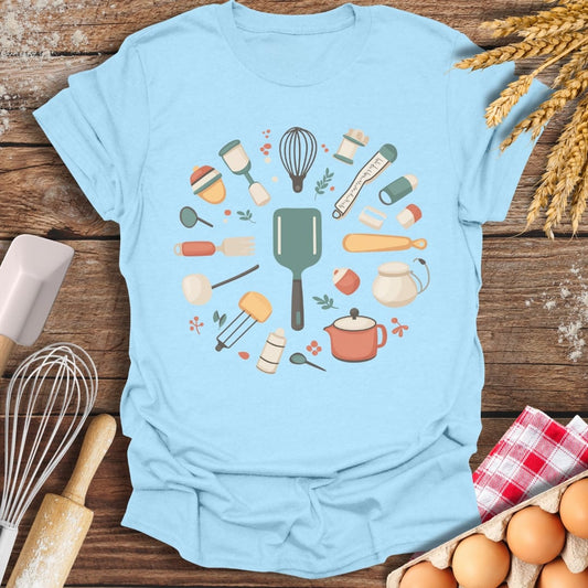 Baking Essentials Collection T-Shirt Light Blue / S Baking Threads