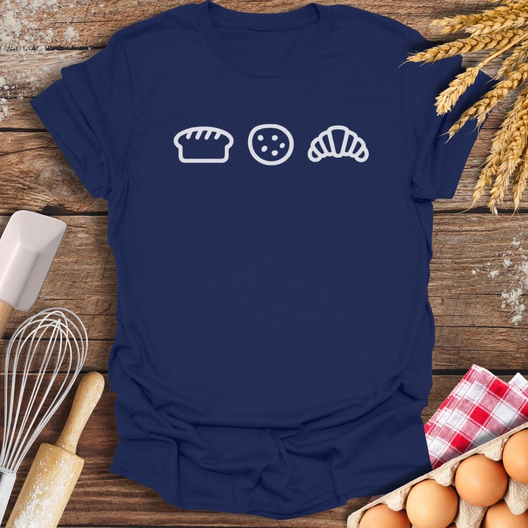 Baking Icons T-Shirt Navy / S Baking Threads