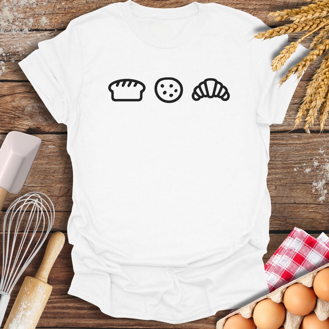 Baking Icons T-Shirt White / S Baking Threads