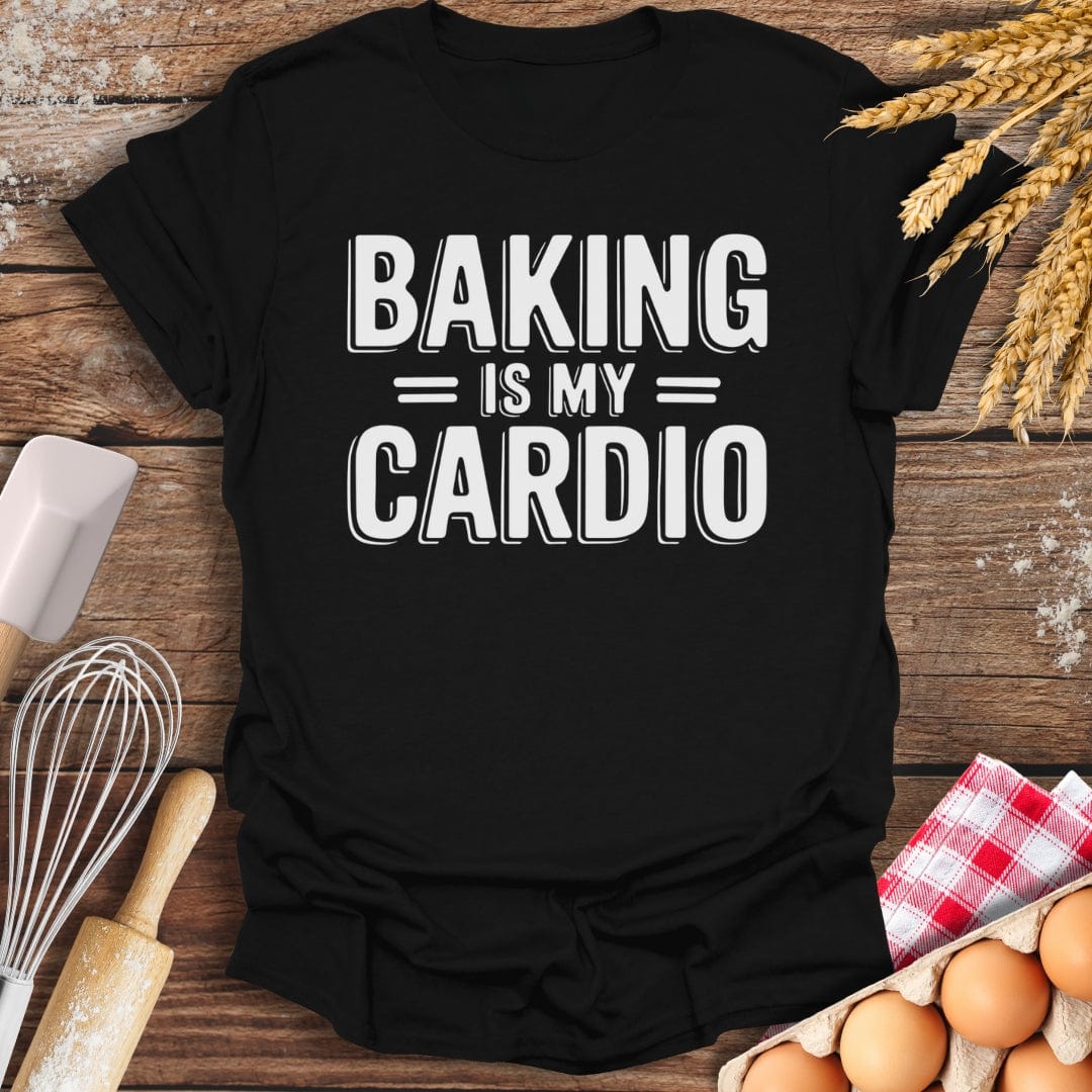 Baking Is My Cardio T-Shirt Black / S Baking Threads