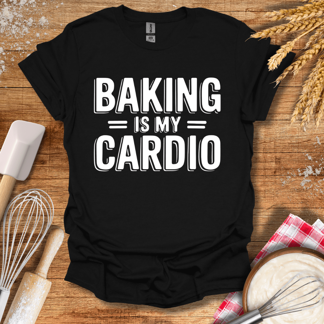 Baking Is My Cardio T-Shirt Black / S Baking Threads