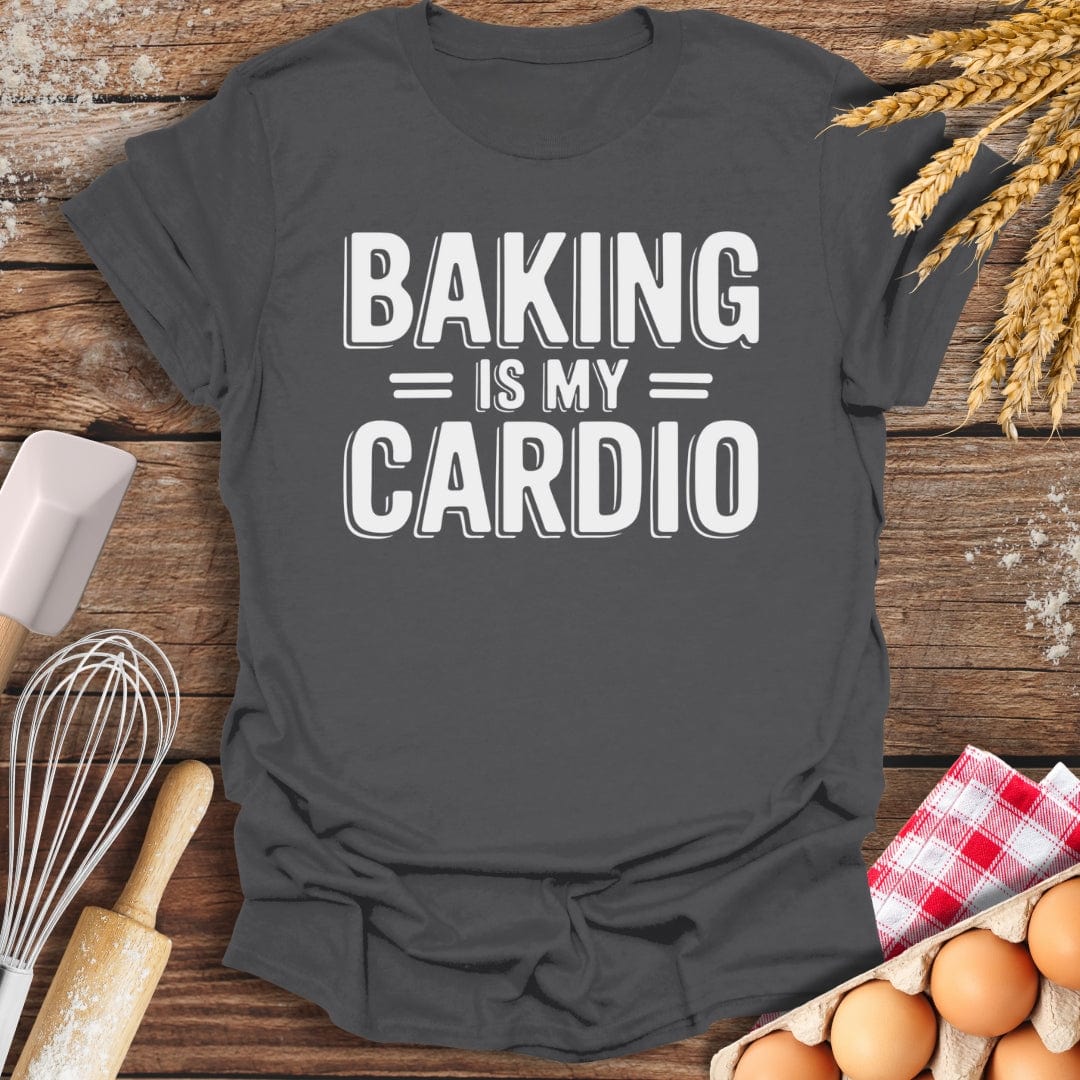 Baking Is My Cardio T-Shirt Charcoal / S Baking Threads