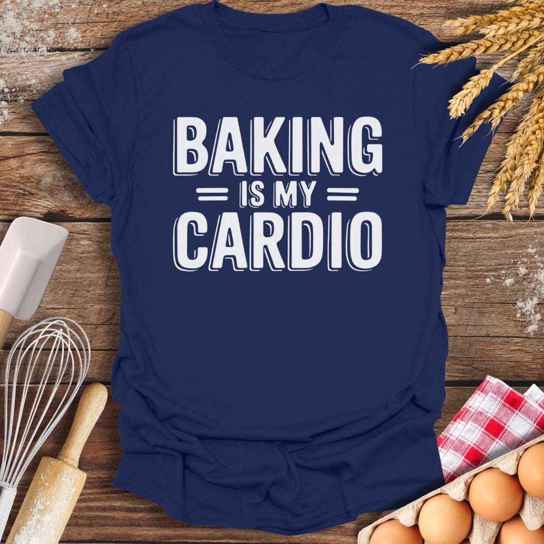 Baking Is My Cardio T-Shirt Navy / S Baking Threads