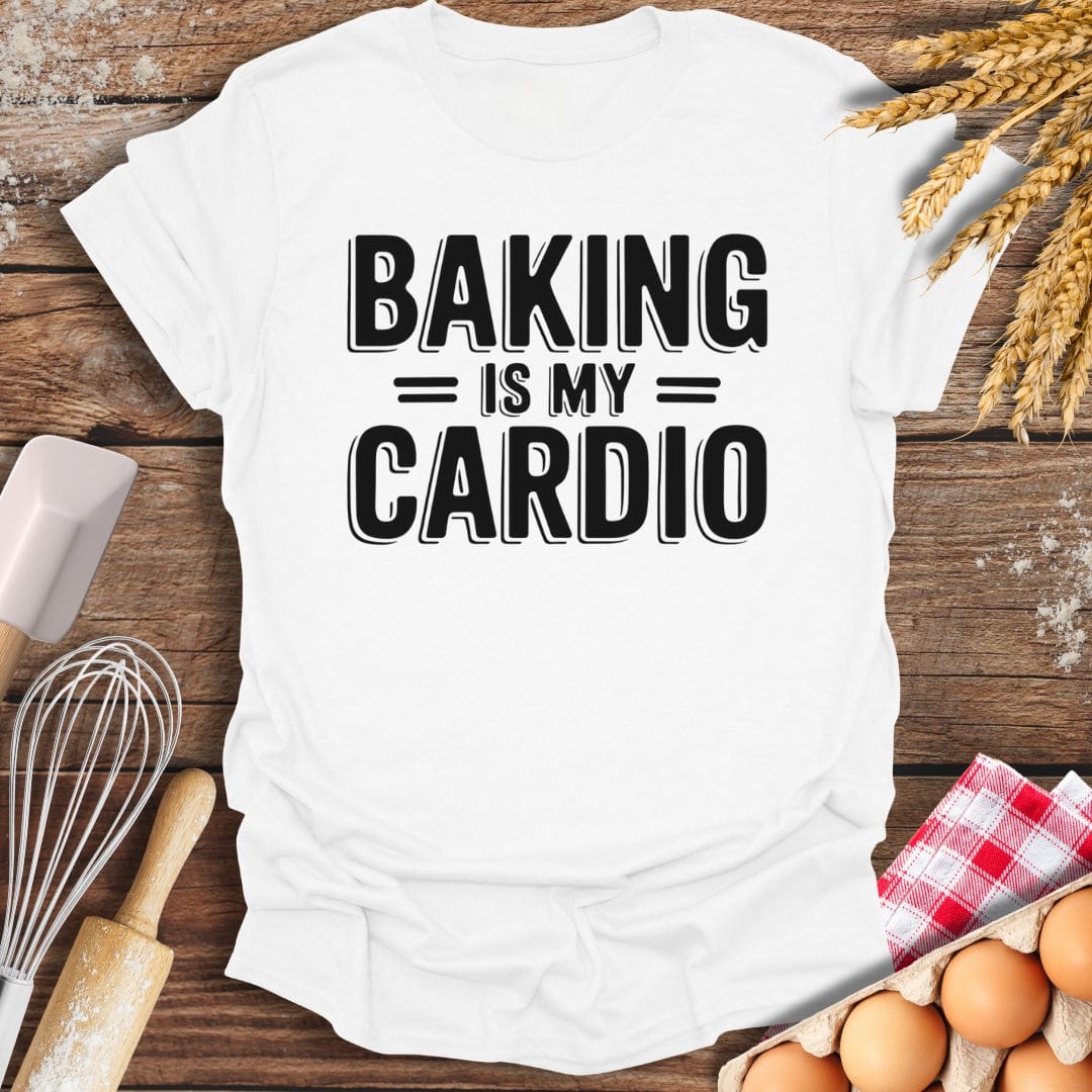 Baking Is My Cardio T-Shirt White / S Baking Threads