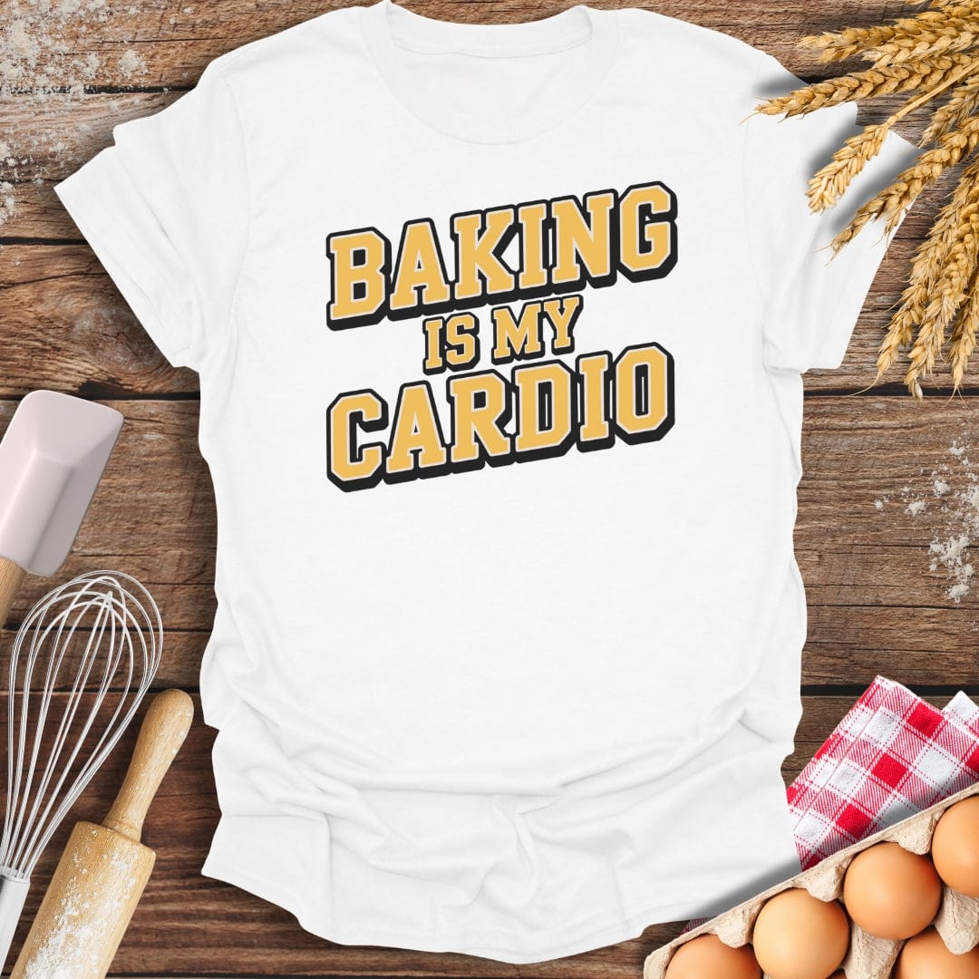 Baking Is My Cardio T-Shirt White / S Baking Threads
