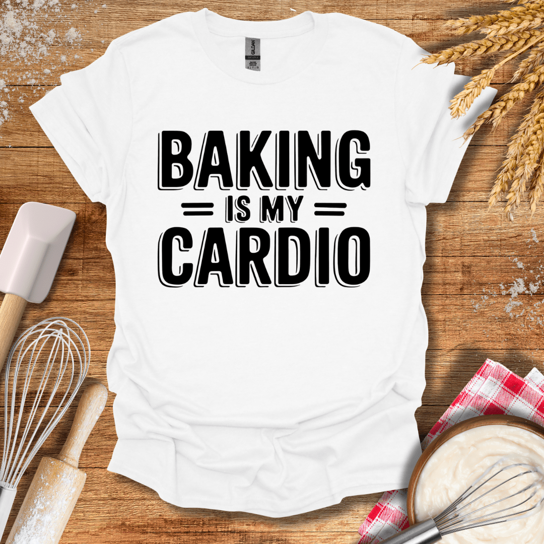 Baking Is My Cardio T-Shirt White / S Baking Threads