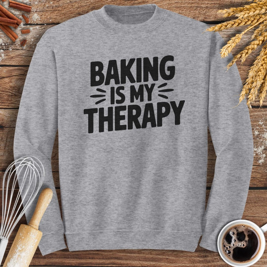 Baking Is My Therapy Sweatshirt Baking Threads