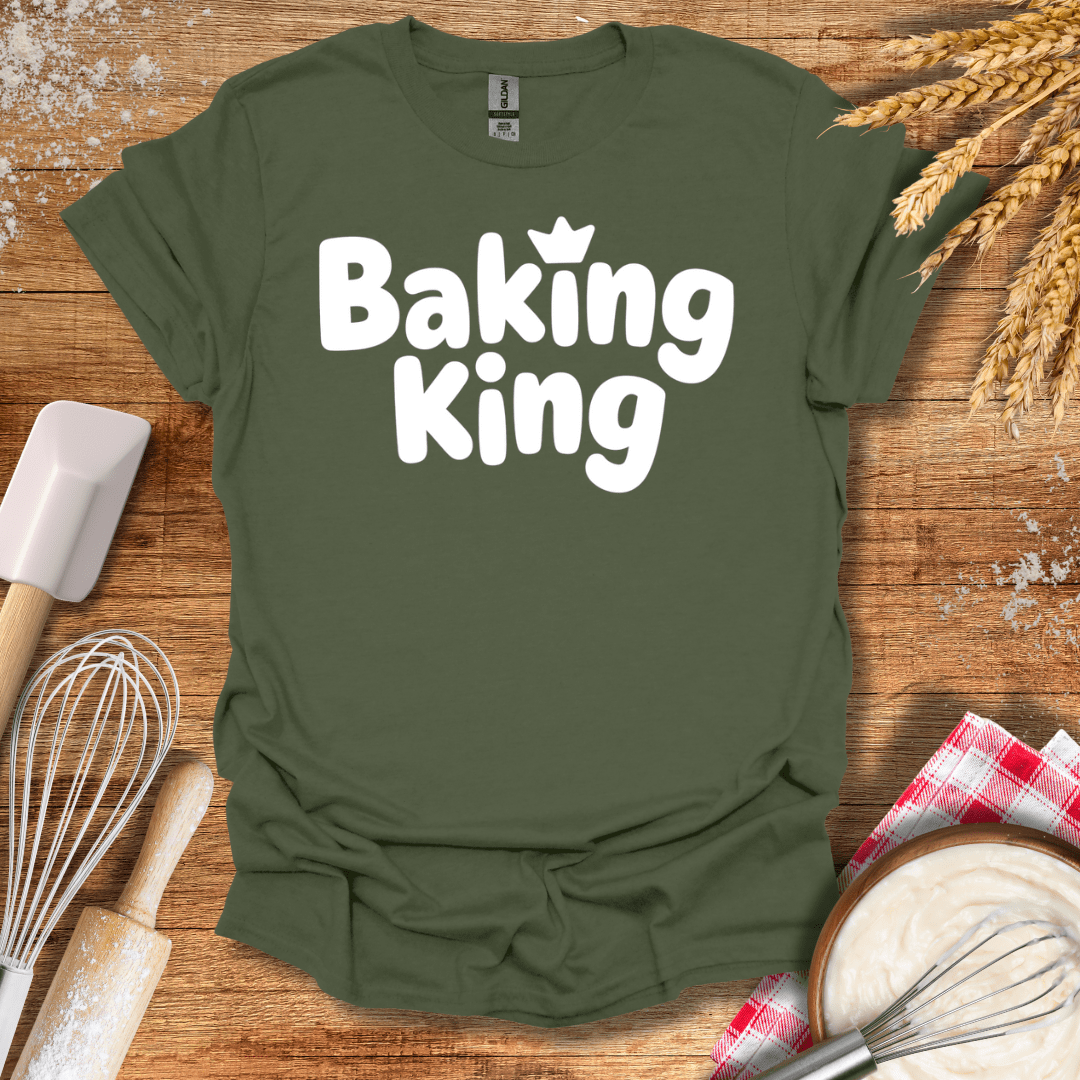 Baking King T-Shirt Military Green / S Baking Threads