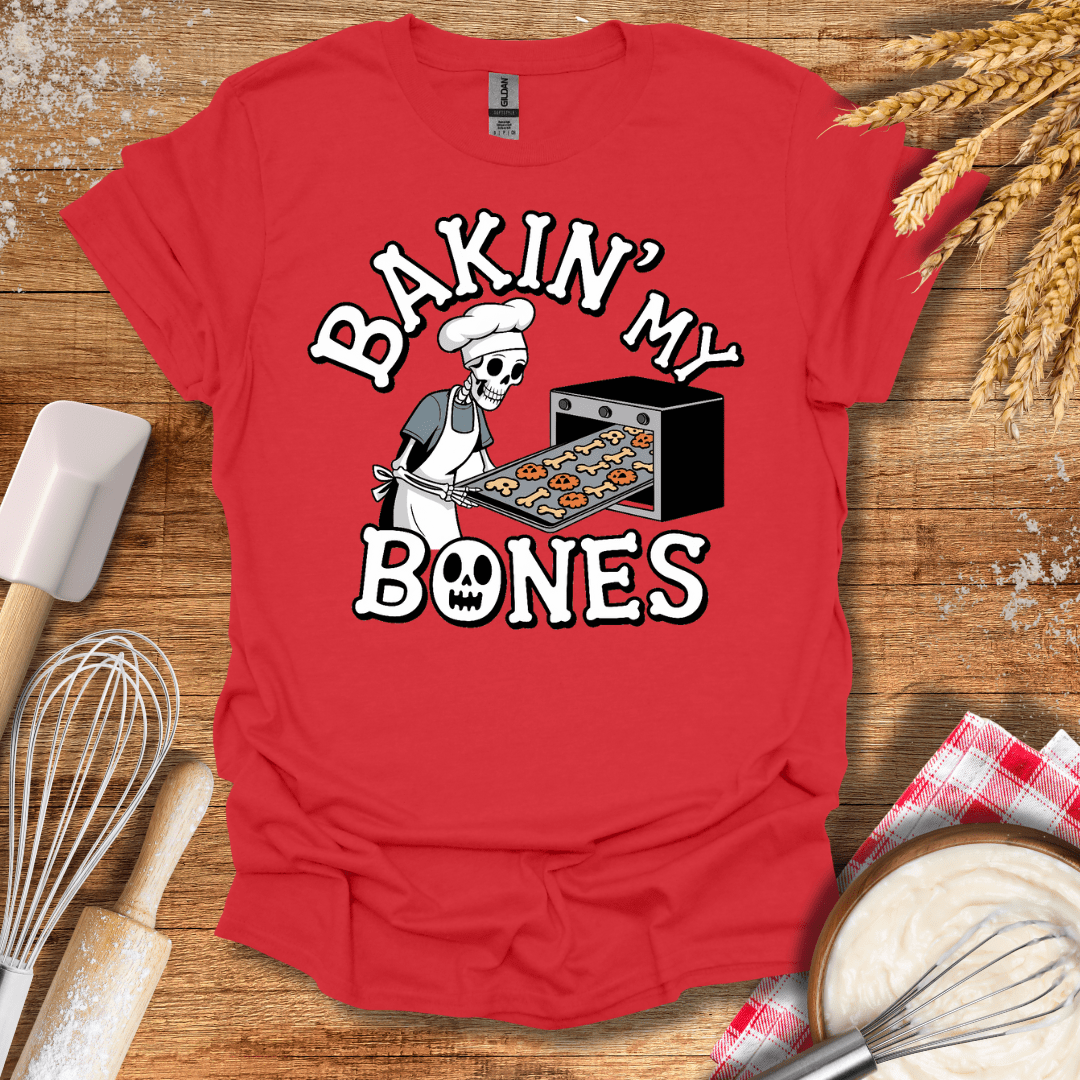 Baking My Bones T-Shirt Red / S Baking Threads