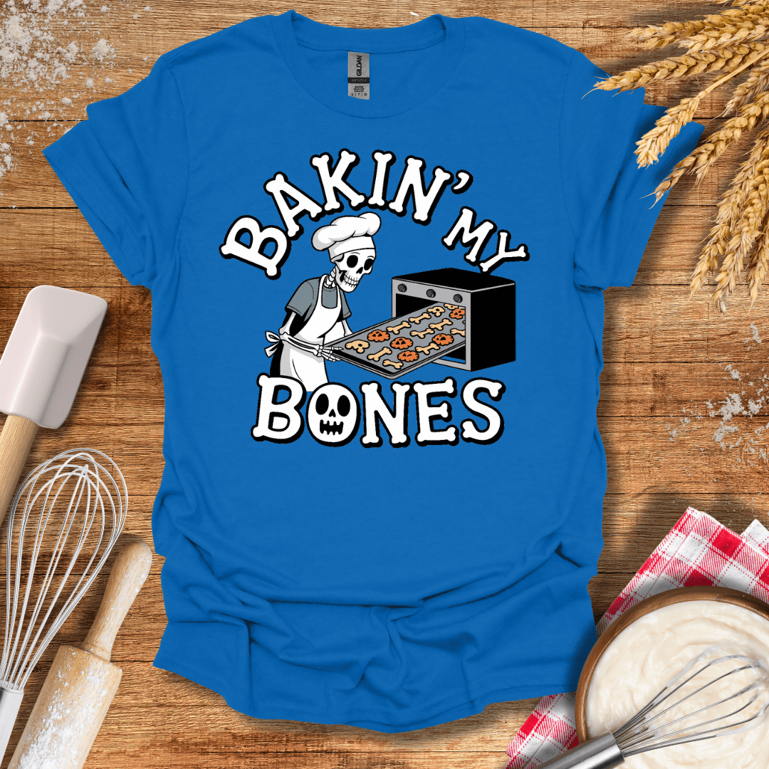 Baking My Bones T-Shirt Royal / S Baking Threads