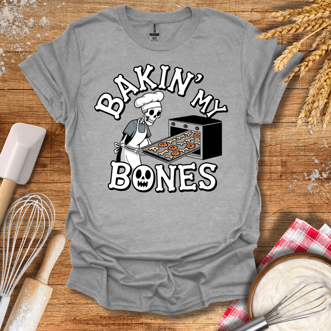 Baking My Bones T-Shirt Sport Grey / S Baking Threads