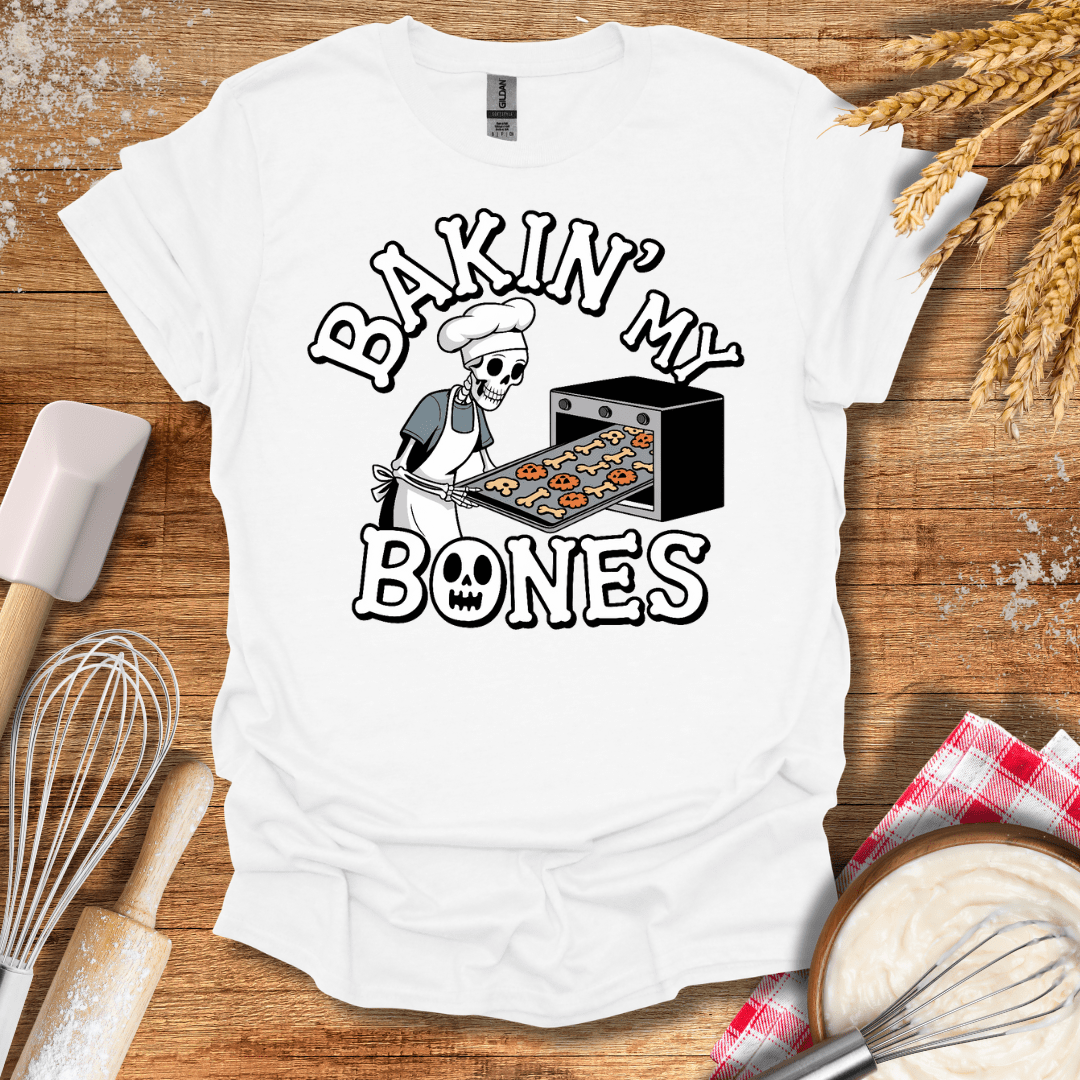 Baking My Bones T-Shirt White / S Baking Threads