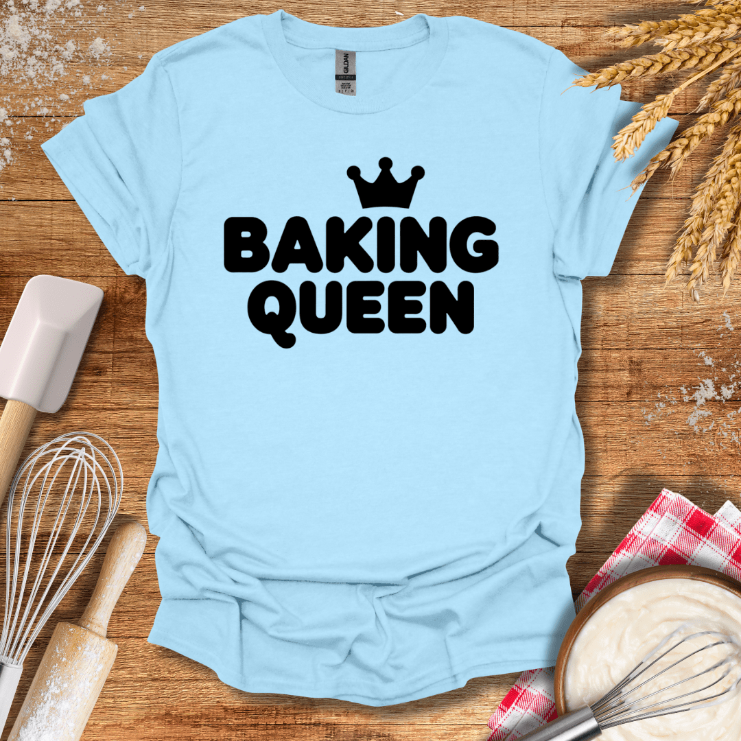 Baking Queen T-Shirt Light Blue / S Baking Threads