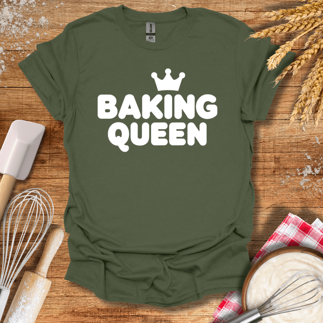 Baking Queen T-Shirt Military Green / S Baking Threads