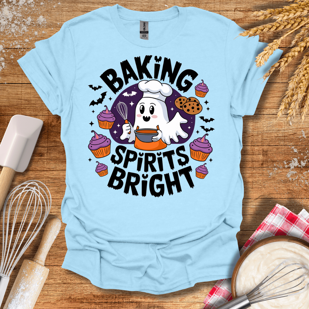 Baking Spirits Bright T-Shirt Light Blue / S Baking Threads