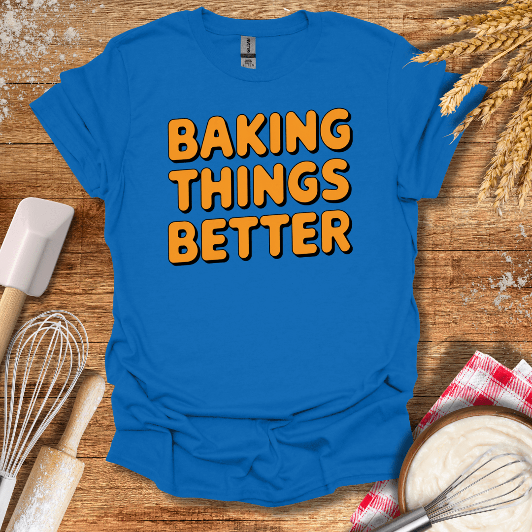 Baking Things Better Retro T-Shirt Royal / S Baking Threads