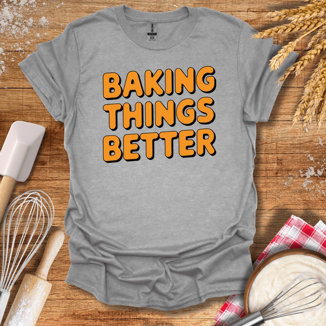 Baking Things Better Retro T-Shirt Sport Grey / S Baking Threads