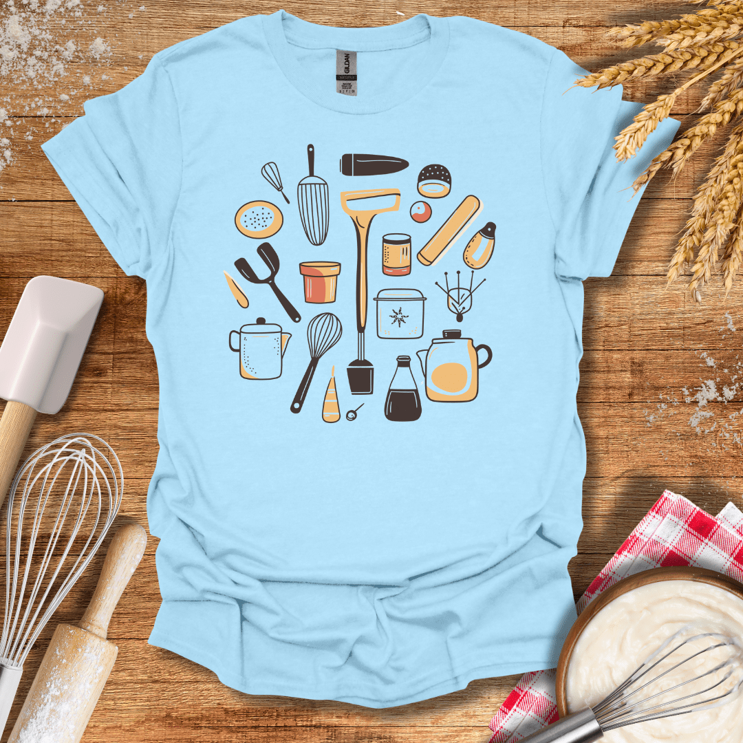 Baking Tools Collection T-Shirt Light Blue / S Baking Threads