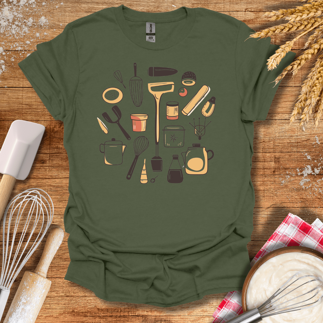 Baking Tools Collection T-Shirt Military Green / S Baking Threads