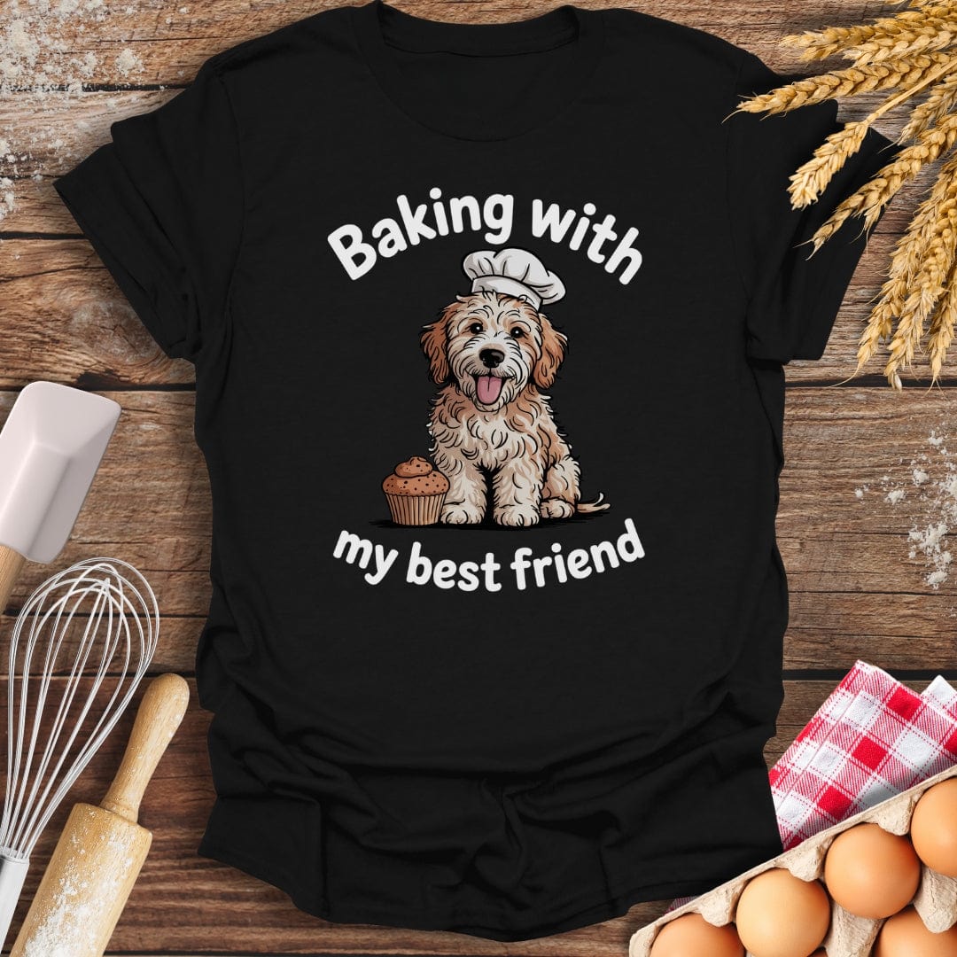 Baking With My Best Friend T-Shirt Black / S Baking Threads
