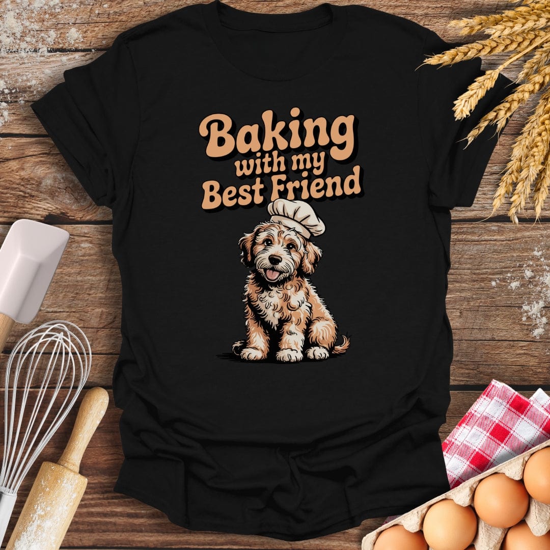 Baking With My Best Friend T-Shirt Black / S Baking Threads